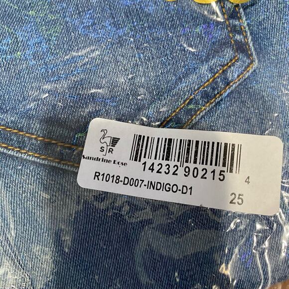 Free People Sandrine Rose Mid-Rise Skinny Denim Jeans Indigo Size 25 - Picture 9 of 9